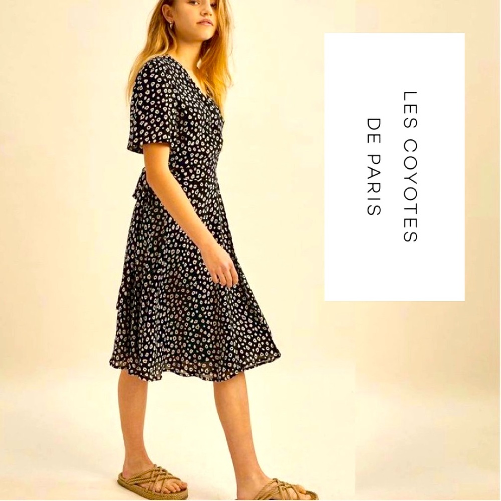 Les Coyotes De Paris Black and White Kids Casual Dress